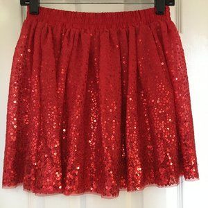 Girls Festive Christmas Holiday Glitter Sequin Skater Skirt XL 🎄🎄🎄